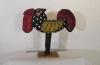 #9033 Wood Rooster 13x11x4